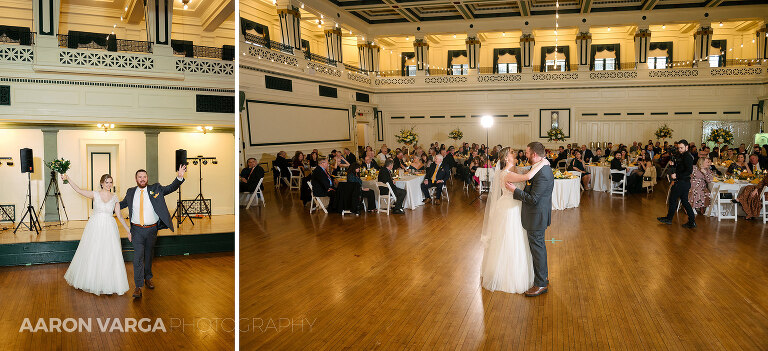 31 soldiers and sailors wedding first dance(pp w768 h351) - Kelli + Ian | Soldiers & Sailors Memorial Hall Wedding Photos