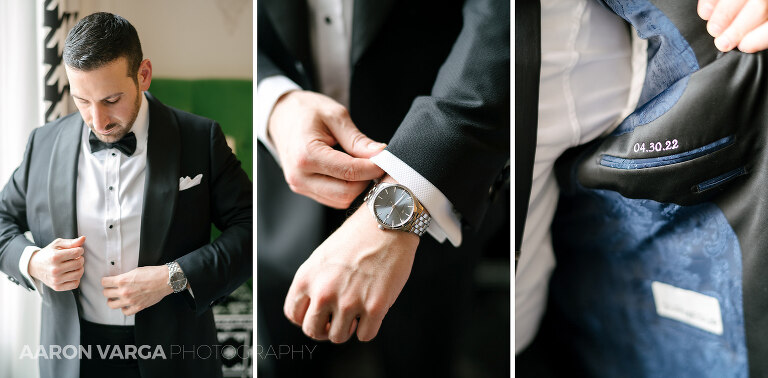 10 hotel monaco groom details(pp w768 h378) - Elizabeth + Dan | Hotel Monaco & MuseumLab Wedding Photos