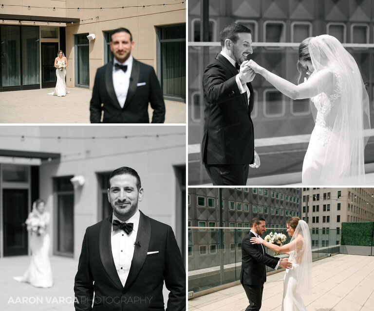 12 hotel monaco rooftop first look(pp w768 h640) - Elizabeth + Dan | Hotel Monaco & MuseumLab Wedding Photos