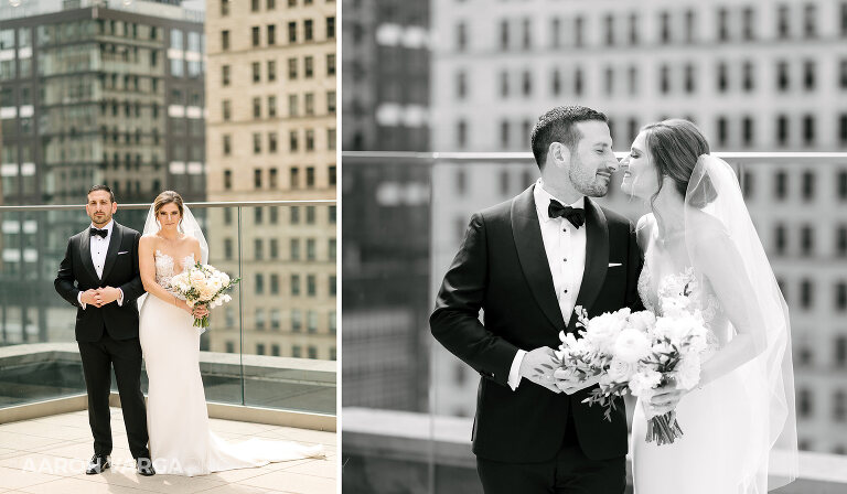 16 hotel monaco rooftop wedding classy(pp w768 h448) - Elizabeth + Dan | Hotel Monaco & MuseumLab Wedding Photos