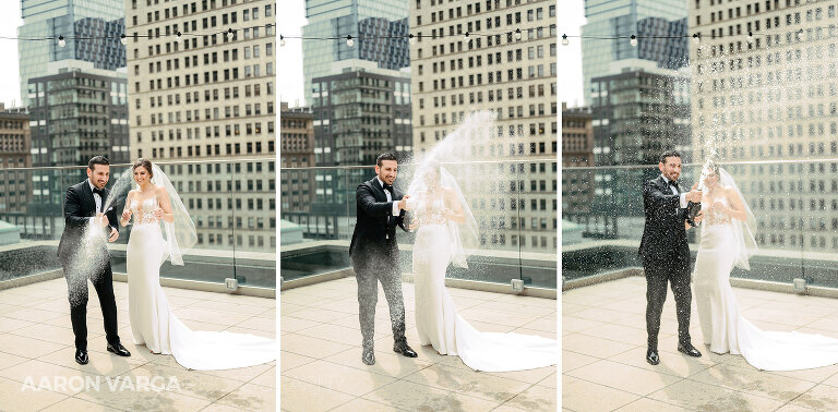 17 hotel monaco wedding champagne bottle(pp w768 h378) - Elizabeth + Dan | Hotel Monaco & MuseumLab Wedding Photos