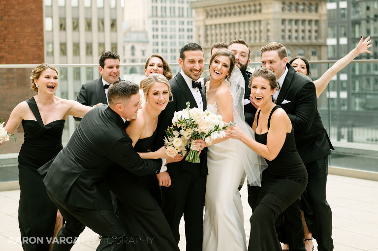 23 fun bridal party hotel monaco (pp w768 h511) - Elizabeth + Dan | Hotel Monaco & MuseumLab Wedding Photos