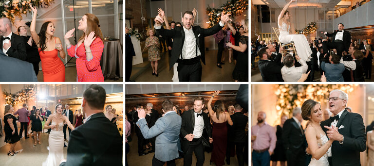 52 museumlab wedding reception dancing(pp w768 h342) - Elizabeth + Dan | Hotel Monaco & MuseumLab Wedding Photos