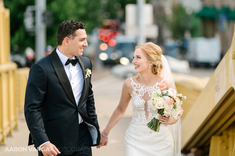 32 yellow bridge pittsburgh wedding photos(pp w768 h511) - Katie + Angelo | Renaissance Pittsburgh Hotel Wedding Photos