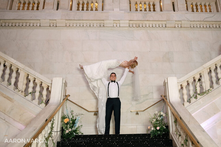 42 groom lifting bride wedding(pp w768 h511) - Katie + Angelo | Renaissance Pittsburgh Hotel Wedding Photos