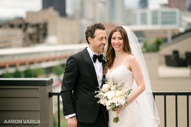 17 strip district wedding photos balcony(pp w768 h511) - Robin + Brian | The Mattress Factory Wedding Photos