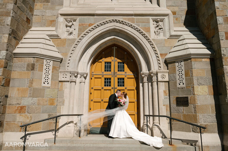 13 bride groom st bernard church(pp w768 h510) - Julia + Ryan | Heinz History Center Wedding Photos
