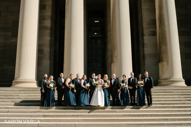 15 mellon institute bridal party columns(pp w768 h511) - Julia + Ryan | Heinz History Center Wedding Photos