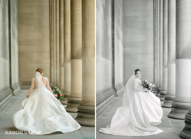 21 mellon institute pillars wedding(pp w768 h561) - Julia + Ryan | Heinz History Center Wedding Photos