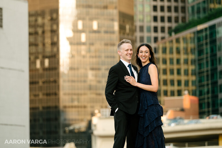 26 rooftop engagement sunset engagement(pp w768 h511) - Deanna | Downtown and Heinz Hall Engagement Photos