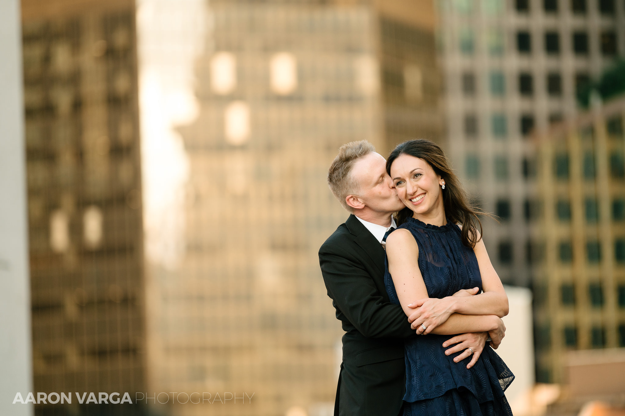 27 engagement photos rooftop sunset downtown - Deanna | Downtown and Heinz Hall Engagement Photos