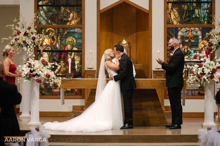 09 first kiss wexford church(pp w768 h511) - Shannon + Ricky | The Pennsylvanian Wedding Photos