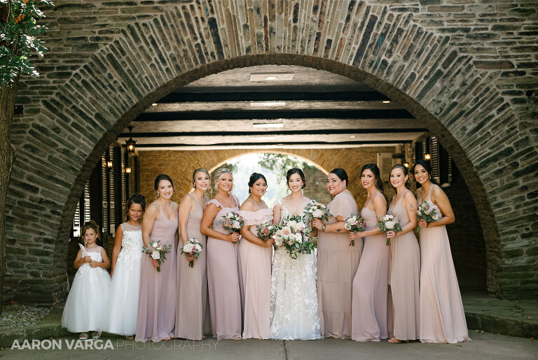 13 longue vue club pink bridesmaid dresses(pp w768 h515) - Noelle + Mark | Longue Vue Club Wedding Photos