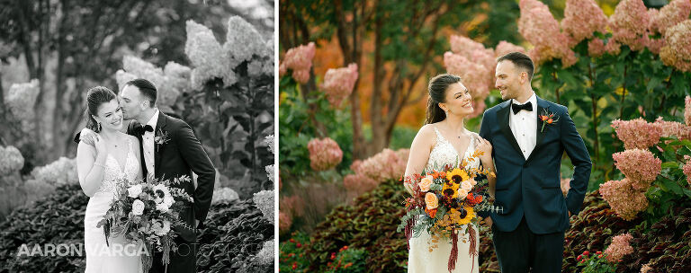 43 bride groom hydrangea phipps conservatory 1(pp w768 h304) - Sarah + Alex | Phipps Conservatory Wedding Photos