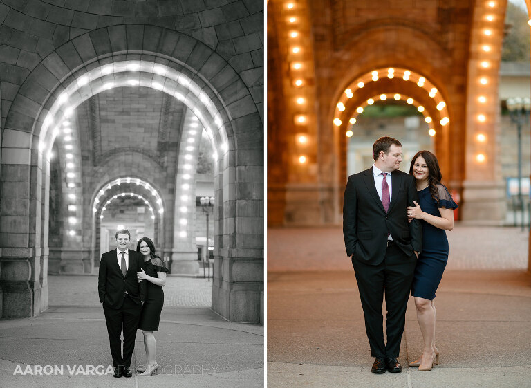 22 pennsylvanian engagement session lights 1(pp w768 h561) - Katie + Shane | Pitt University and Pennsylvanian Engagement Photos