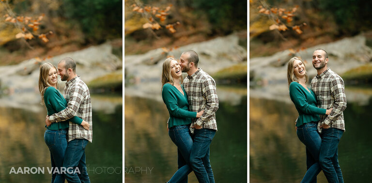 11 happy couple mcconnells mill engagement(pp w768 h378) - Kait + Connor | McConnells Mill State Park Engagement Photos