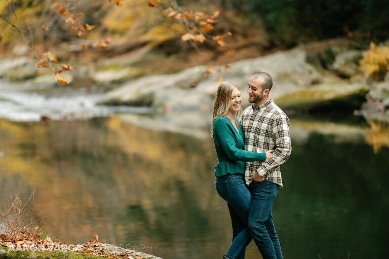 12 mcconnells mill river engagement(pp w768 h511) - Kait + Connor | McConnells Mill State Park Engagement Photos