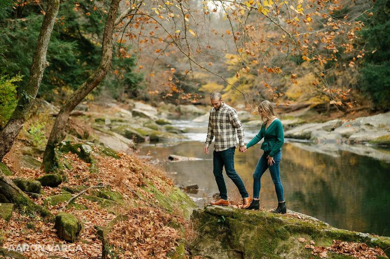 13 fall colors engagement(pp w768 h511) - Kait + Connor | McConnells Mill State Park Engagement Photos