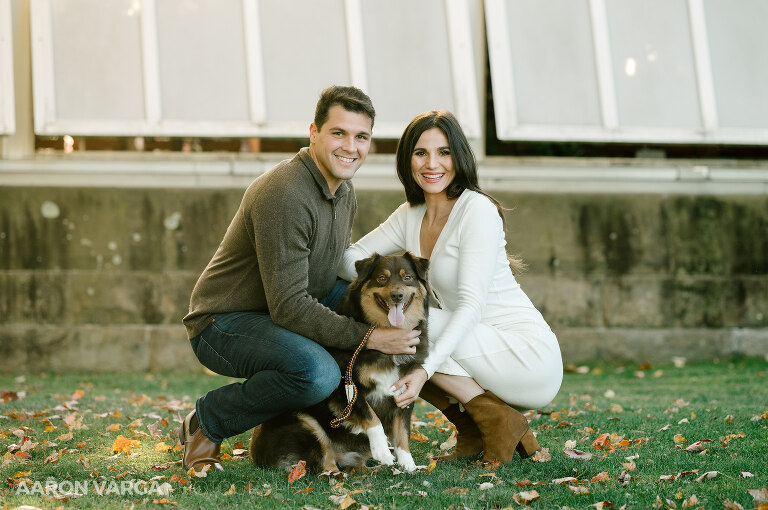 01 phipps conservatory engagement photos with dog(pp w768 h510) - Meredith + LJ | Phipps Conservatory and Schenley Park Engagement Photos