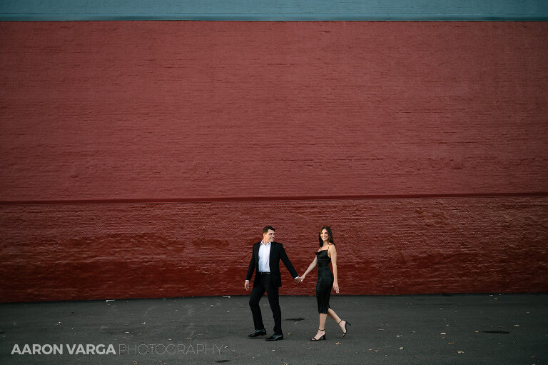 06 colored wall pittsburgh(pp w768 h511) - Meredith + LJ | Downtown Pittsburgh and North Shore Engagement Photos