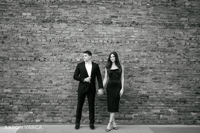 10 downtown pittsburgh brick wall engagement(pp w768 h511) - Meredith + LJ | Downtown Pittsburgh and North Shore Engagement Photos