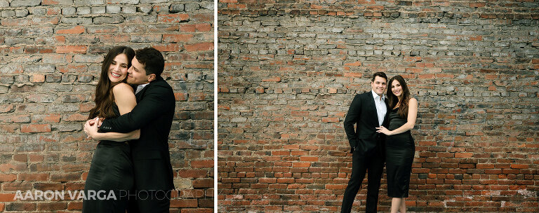 11 downtown pittsburgh engagement photos brick wall(pp w768 h304) - Meredith + LJ | Downtown Pittsburgh and North Shore Engagement Photos