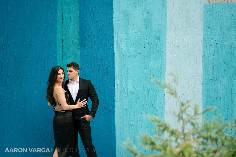 13 engagement photos downtown blue wall(pp w768 h510) - Meredith + LJ | Downtown Pittsburgh and North Shore Engagement Photos