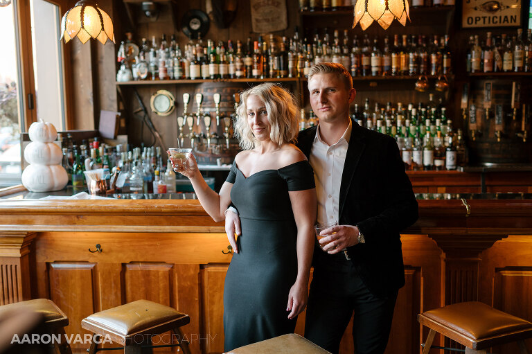 06 bar themed engagement session(pp w768 h511) - Kassandra + Nate | Cocktail Bar and North Shore Engagement Photos