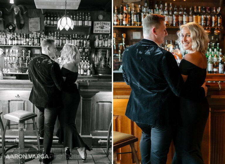 07 cocktail themed engagement photos(pp w768 h561) - Kassandra + Nate | Cocktail Bar and North Shore Engagement Photos