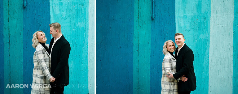 23 blue wall engagement(pp w768 h304) - Kassandra + Nate | Cocktail Bar and North Shore Engagement Photos