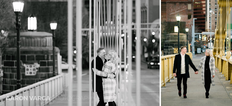 28 engagement session pittsburgh yellow bridges(pp w768 h351) - Kassandra + Nate | Cocktail Bar and North Shore Engagement Photos