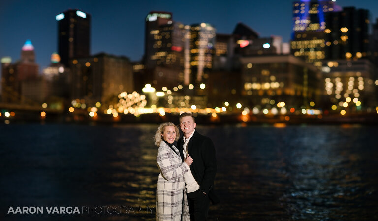 33 night time engagement city lights(pp w768 h449) - Kassandra + Nate | Cocktail Bar and North Shore Engagement Photos