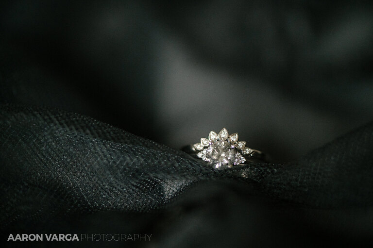 01 national aviary wedding engagement ring(pp w768 h511) - Anna + Josh | National Aviary Wedding Photos