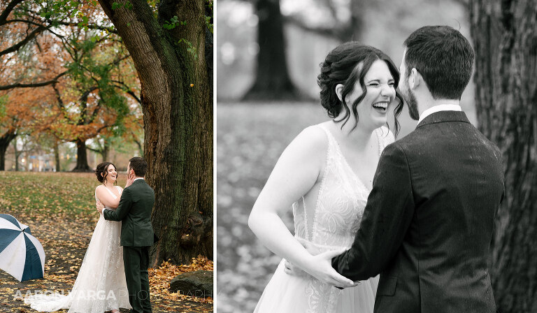 06 rainy wedding with umbrellas(pp w768 h448) - Anna + Josh | National Aviary Wedding Photos