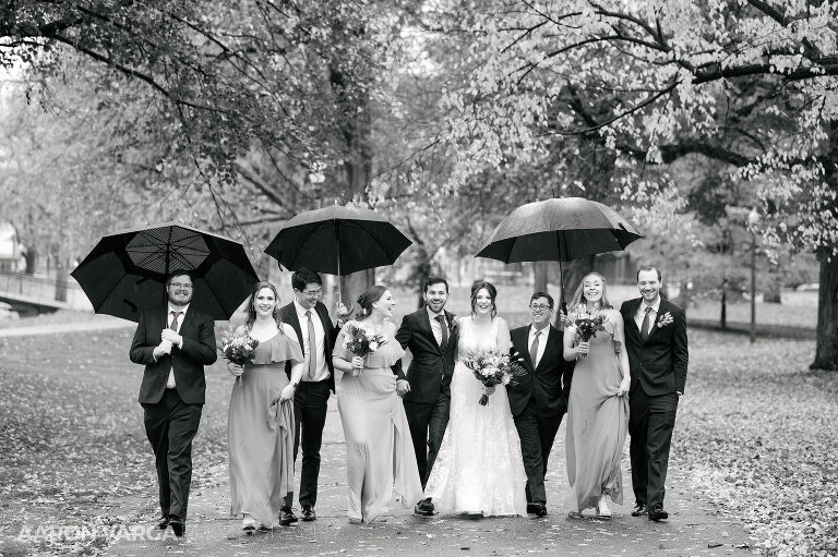 13 bridal party rain photos(pp w768 h511) - Anna + Josh | National Aviary Wedding Photos