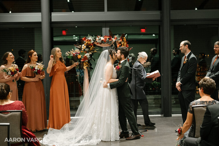 38 wedding ceremony indoors national aviary(pp w768 h511) - Anna + Josh | National Aviary Wedding Photos