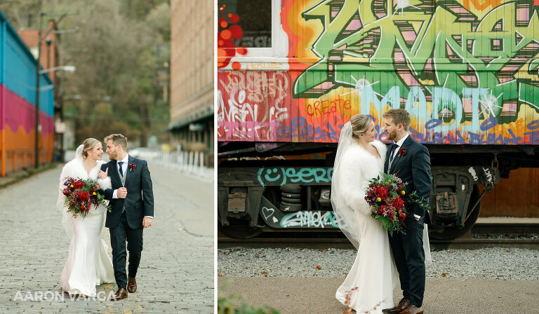 33 colorful winter wedding photo 1(pp w768 h448) - Brenna + Garrett | Energy Innovation Center Wedding Photos