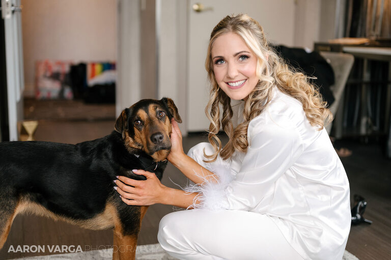 08 renaissance hotel pittsburgh bride dog(pp w768 h511) - Ashley + Jordan | Renaissance Pittsburgh Hotel Wedding Photos