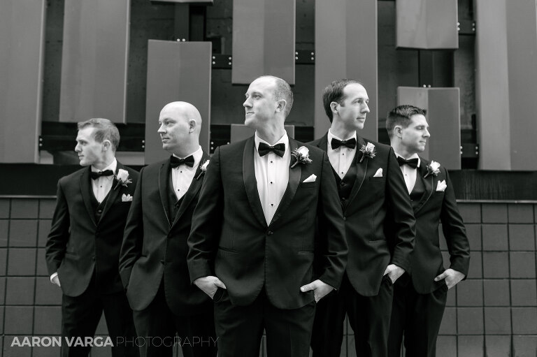 21 winter wedding groomsmen downtown(pp w768 h511) - Ashley + Jordan | Renaissance Pittsburgh Hotel Wedding Photos