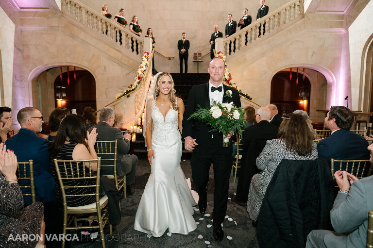 28 winter wedding ceremony renaissance hotel pittsburgh(pp w768 h511) - Ashley + Jordan | Renaissance Pittsburgh Hotel Wedding Photos