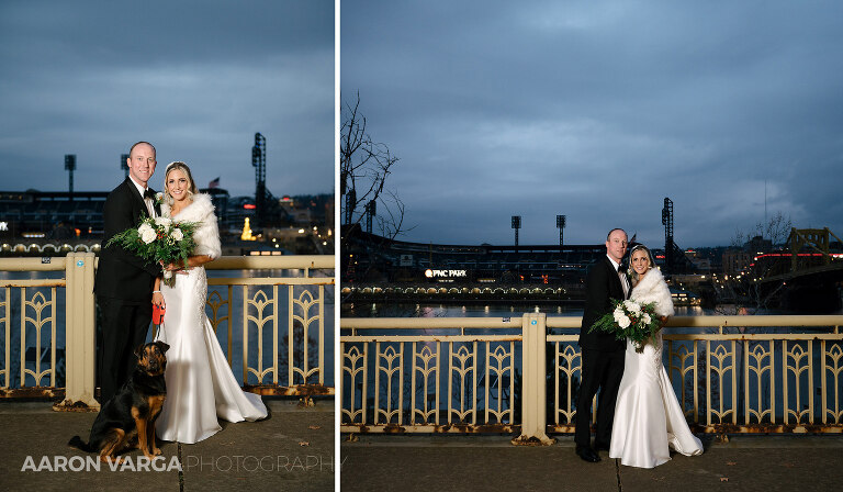 37 nighttime christmas wedding(pp w768 h448) - Ashley + Jordan | Renaissance Pittsburgh Hotel Wedding Photos