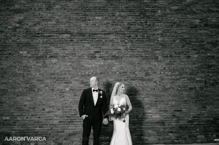 44 winter brick wall wedding photos(pp w768 h511) - Ashley + Jordan | Renaissance Pittsburgh Hotel Wedding Photos