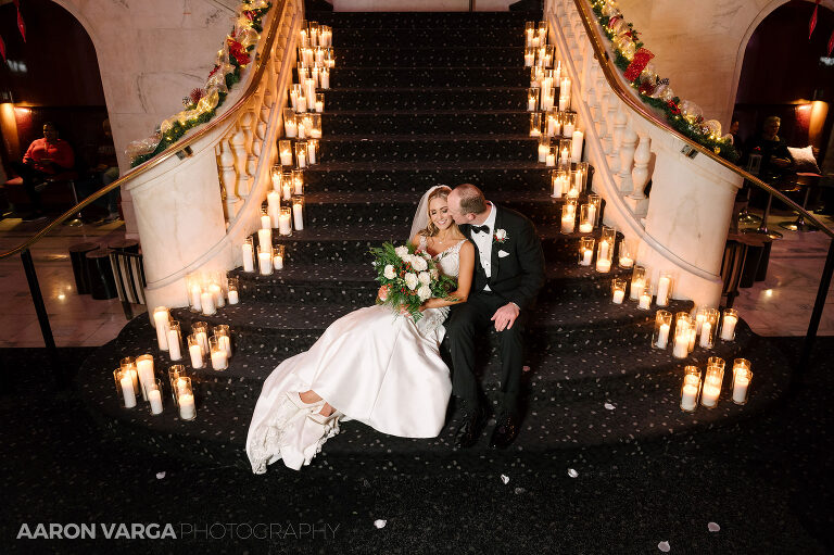 48 renaissance hotel pittsburgh wedding stairs(pp w768 h511) - Ashley + Jordan | Renaissance Pittsburgh Hotel Wedding Photos
