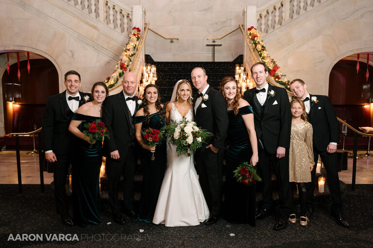 49 renaissance hotel pittsburgh bridal party stairs(pp w768 h511) - Ashley + Jordan | Renaissance Pittsburgh Hotel Wedding Photos