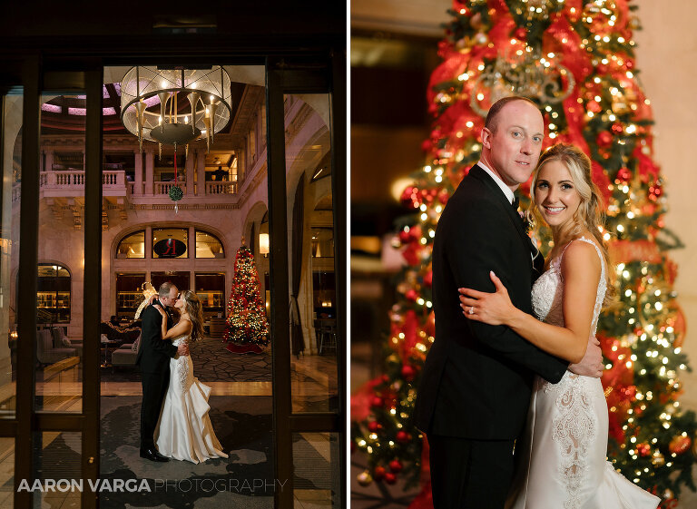 63 Christmas wedding photos downtown(pp w768 h561) - Ashley + Jordan | Renaissance Pittsburgh Hotel Wedding Photos