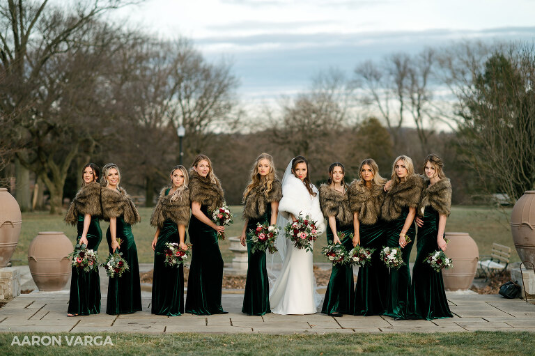26 mellon park winter wedding bridesmaid(pp w768 h511) - Julia + Ryan | PPG Wintergarden Wedding Photos