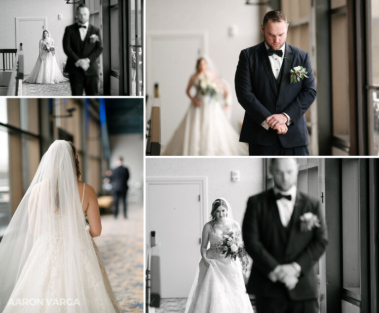09 sheraton station square first look wedding(pp w768 h633) - Abigail + George | Le Mont Restaurant Wedding Photos