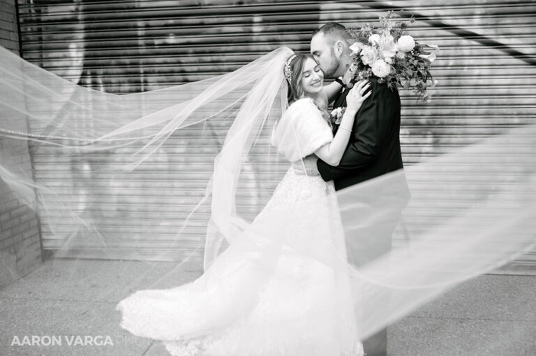 31 highline long veil wedding(pp w768 h511) - Abigail + George | Le Mont Restaurant Wedding Photos