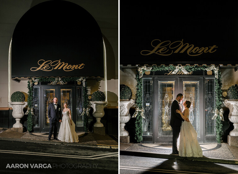 53 lemont night photos(pp w768 h561) - Abigail + George | Le Mont Restaurant Wedding Photos
