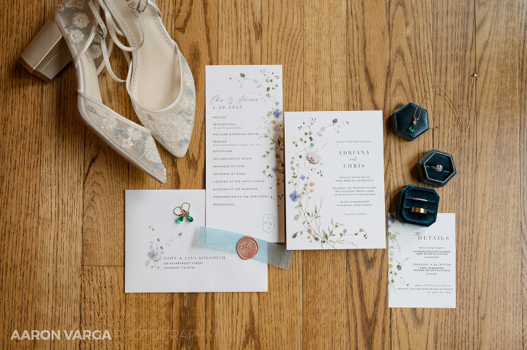 04 spring wedding flat lay(pp w768 h511) - Adriana + Chris | Phipps Conservatory Wedding Photos